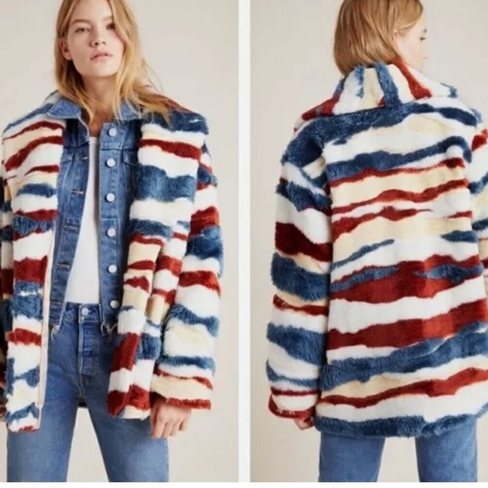 Anthropologie Leona Faux Fur Coat
